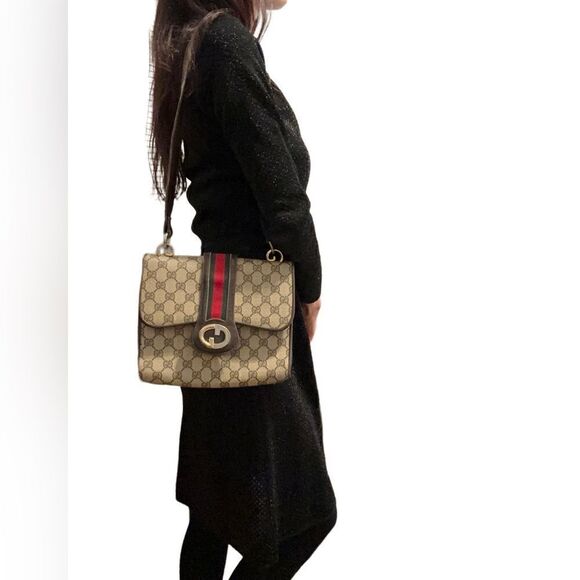 Gucci GG canvas web 1973 should bag - Picture 4 of 16